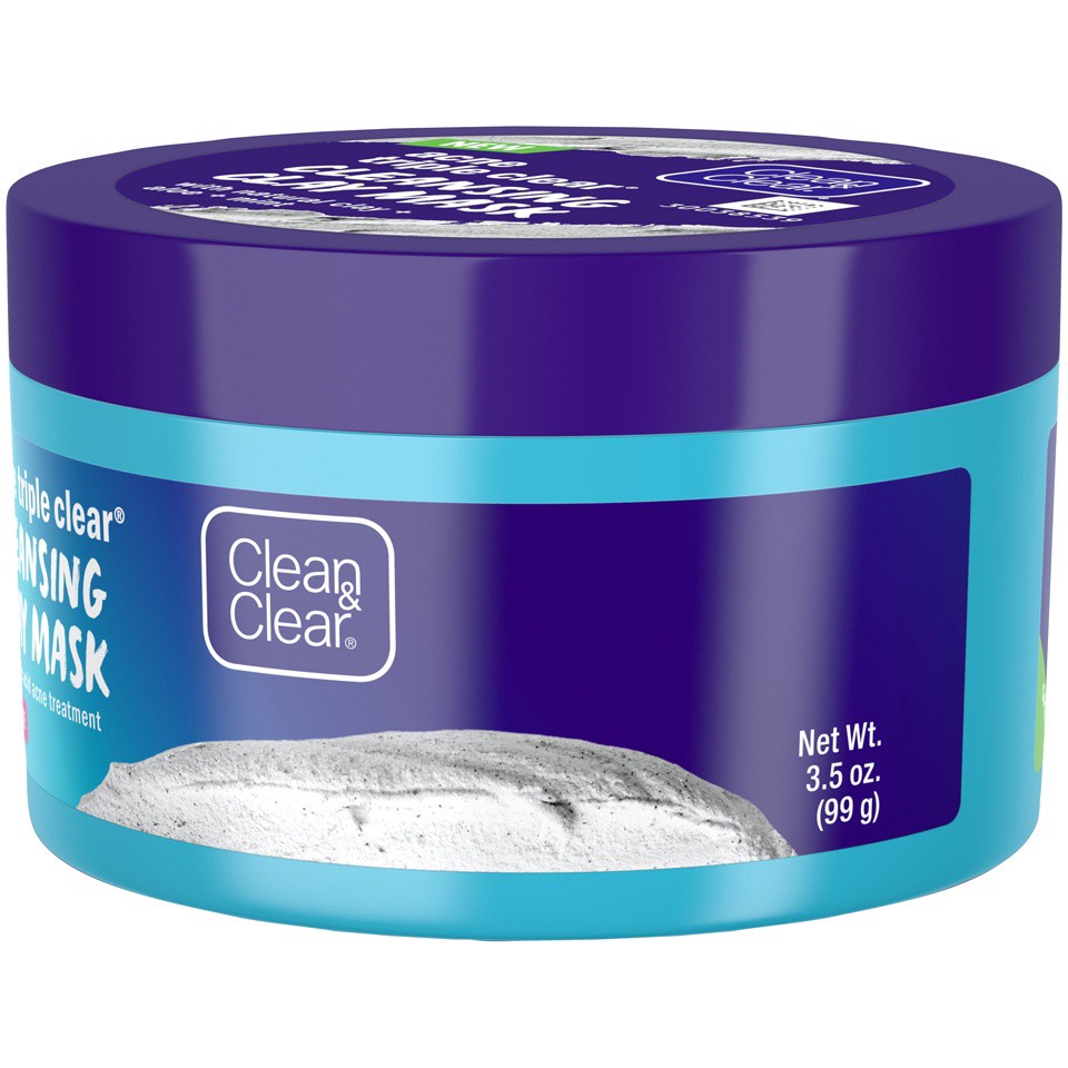 slide 2 of 5, CLEAN & CLEAR ACNE TRIPLE CLEAR Cleansing Clay Mask, 3.5 Ounces, 3.5 oz