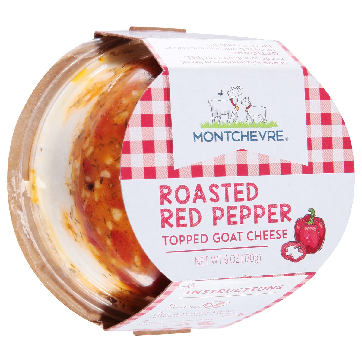 slide 7 of 13, Montchevre Topped Roasted Red Pepper Goat Cheese 6 oz, 6 oz