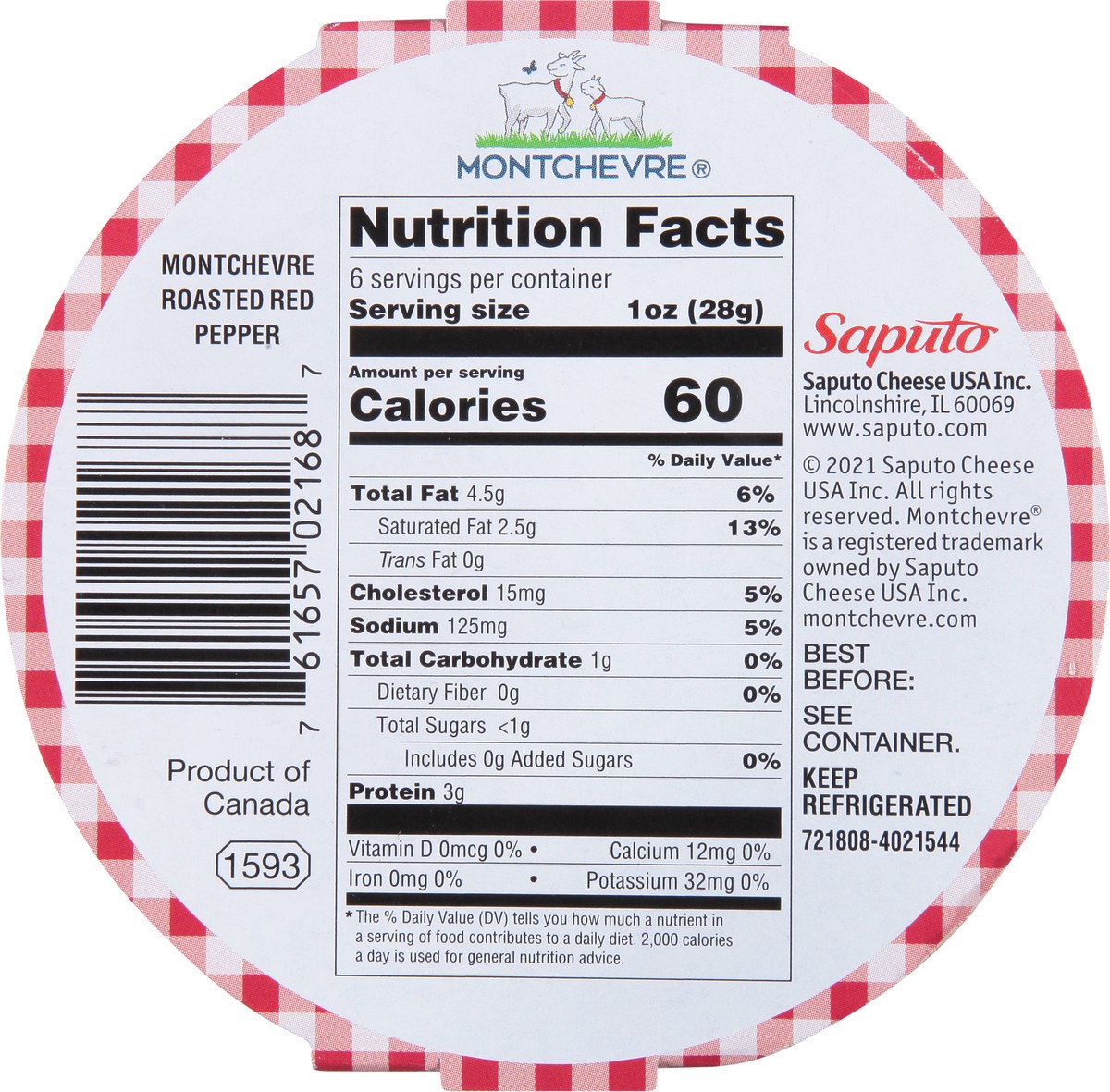 slide 9 of 13, Montchevre Topped Roasted Red Pepper Goat Cheese 6 oz, 6 oz