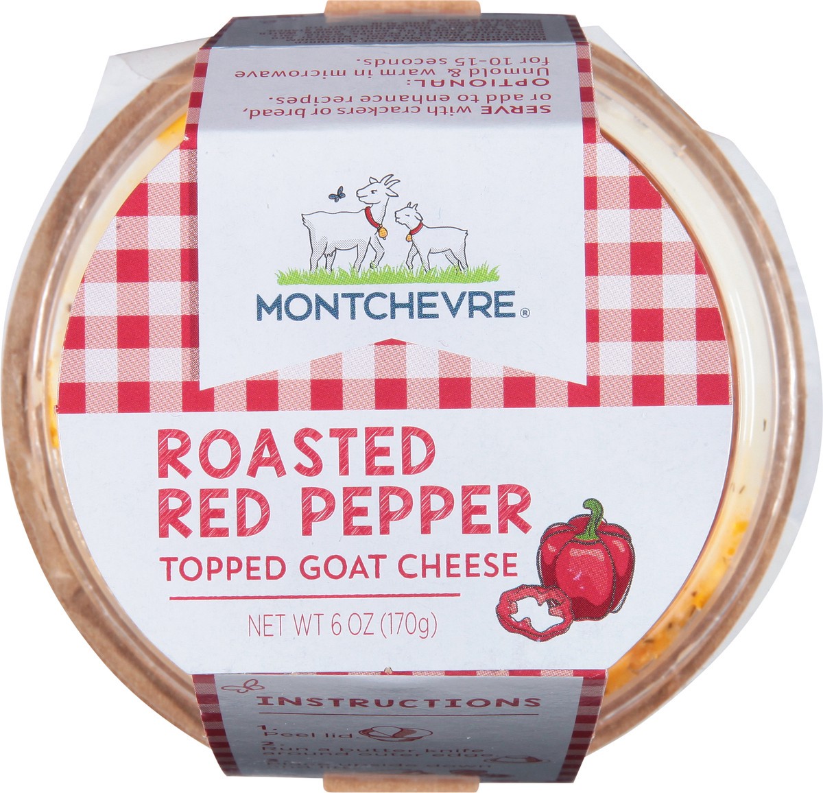 slide 10 of 13, Montchevre Topped Roasted Red Pepper Goat Cheese 6 oz, 6 oz