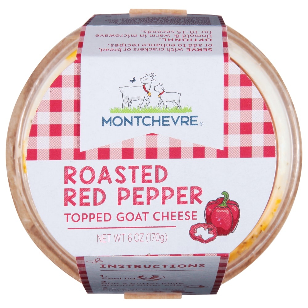 slide 1 of 1, Montchevre Elite Roasted Red Pepper Fresh Goat Cheese, 6 oz