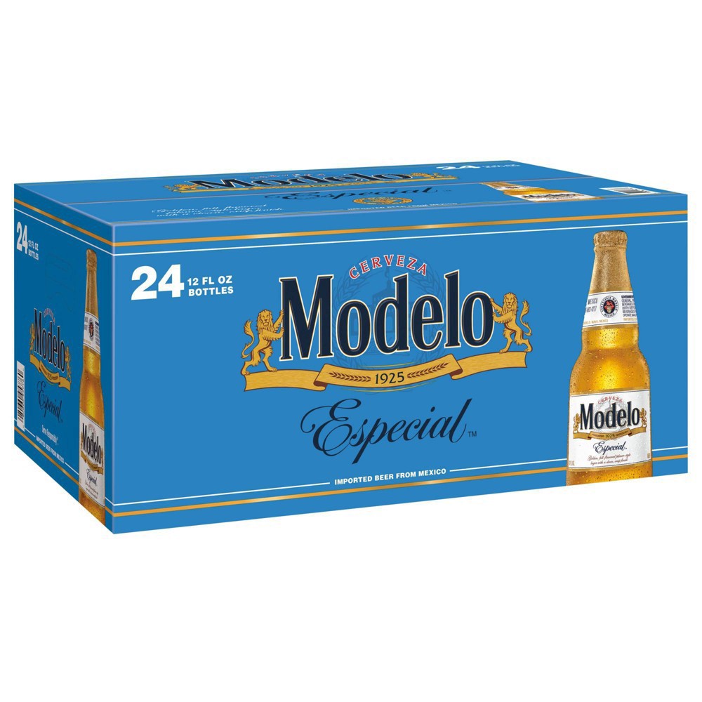 slide 6 of 6, Modelo Mexican Lager Import Beer, 24 pk 12 fl oz Bottles, 4.4% ABV, 288 fl oz