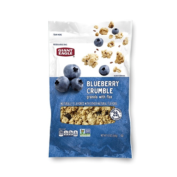 slide 1 of 1, Giant Eagle Blueberry Crumble Granola With Flax, 13 oz