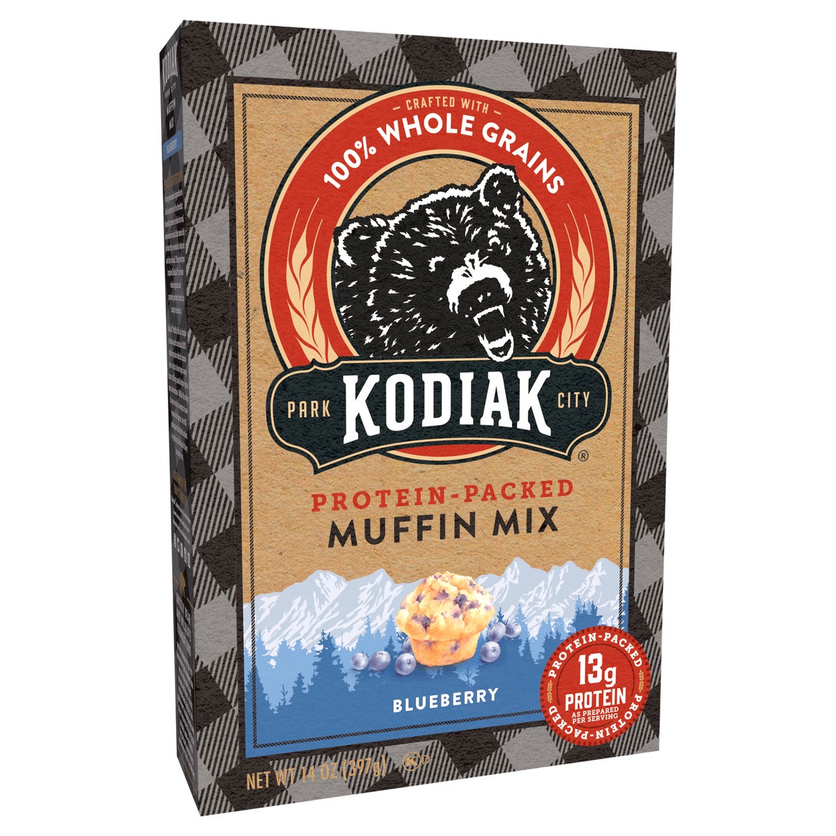 slide 2 of 8, Kodiak Cakes Muffin Mix, Blueberry, 14 oz, 14 oz