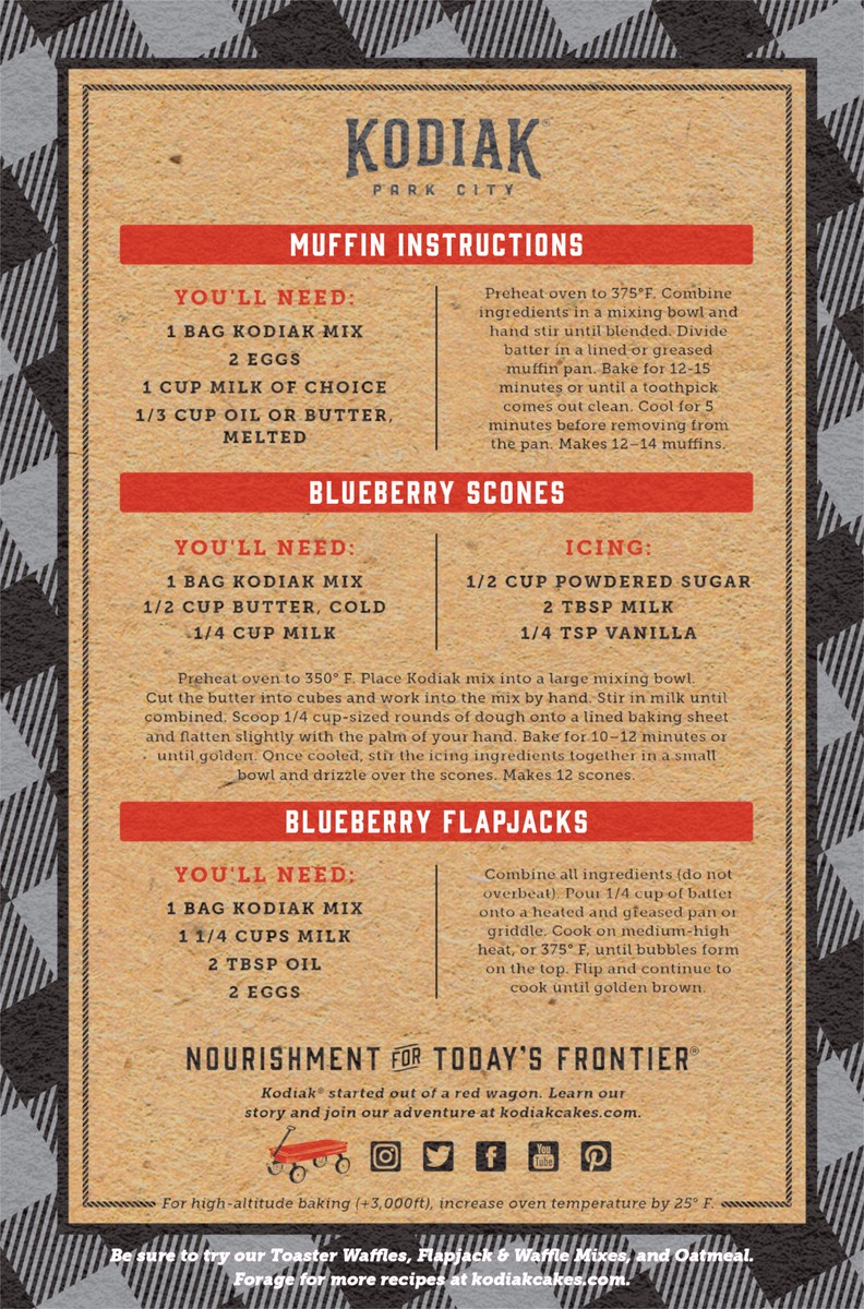 slide 4 of 8, Kodiak Cakes Muffin Mix, Blueberry, 14 oz, 14 oz