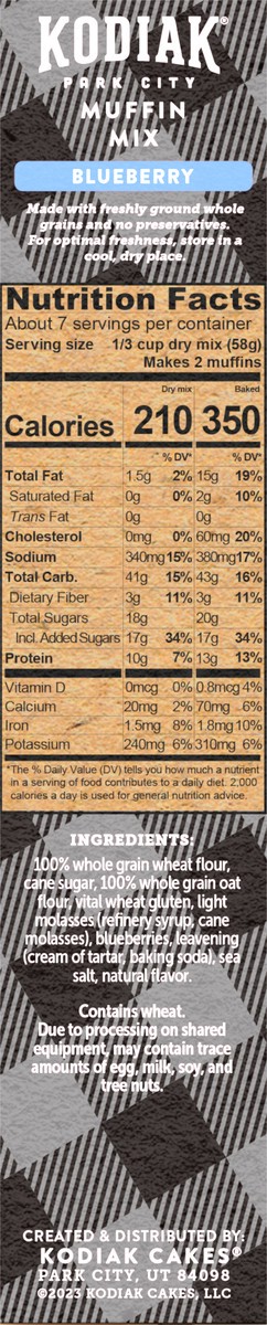 slide 3 of 8, Kodiak Cakes Muffin Mix, Blueberry, 14 oz, 14 oz