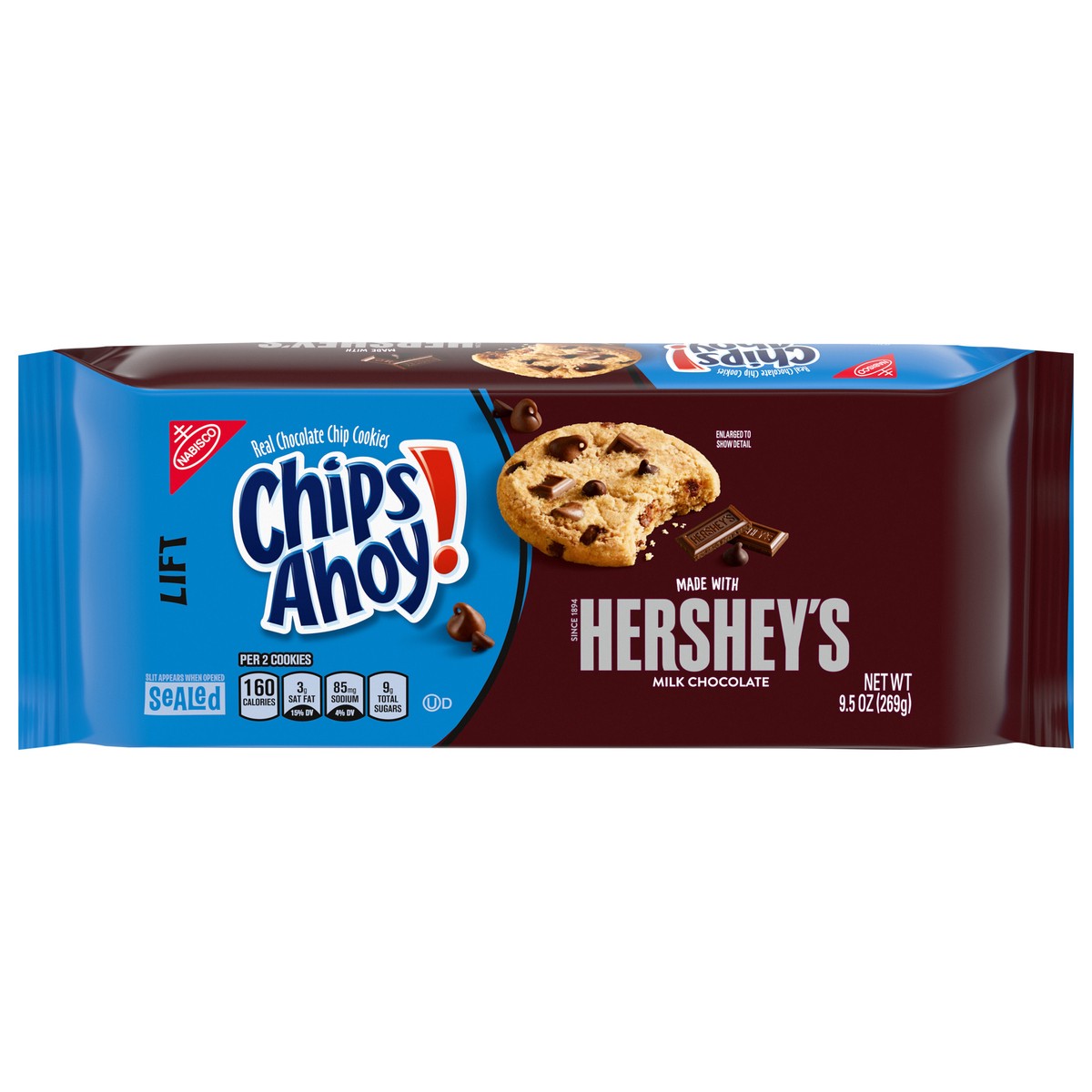 slide 12 of 16, CHIPS AHOY! Hershey's Milk Chocolate Chip Cookies, 9.5 oz, 13 oz