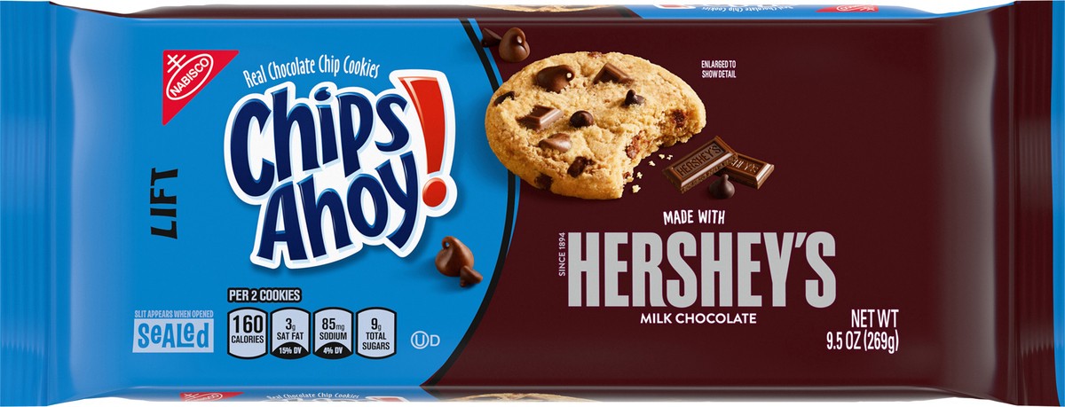 slide 8 of 16, CHIPS AHOY! Hershey's Milk Chocolate Chip Cookies, 9.5 oz, 13 oz