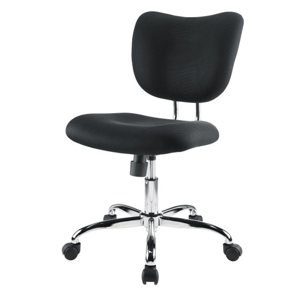 slide 1 of 5, Realspace Jancy Mesh Low-Back Task Chair, Black/Chrome, 1 ct