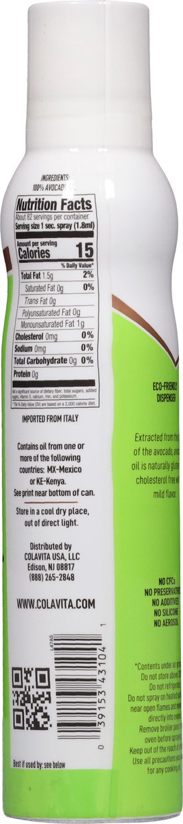 slide 11 of 12, Colavita The Delicate Avocado Oil Spray 5 fl oz, 5 fl oz