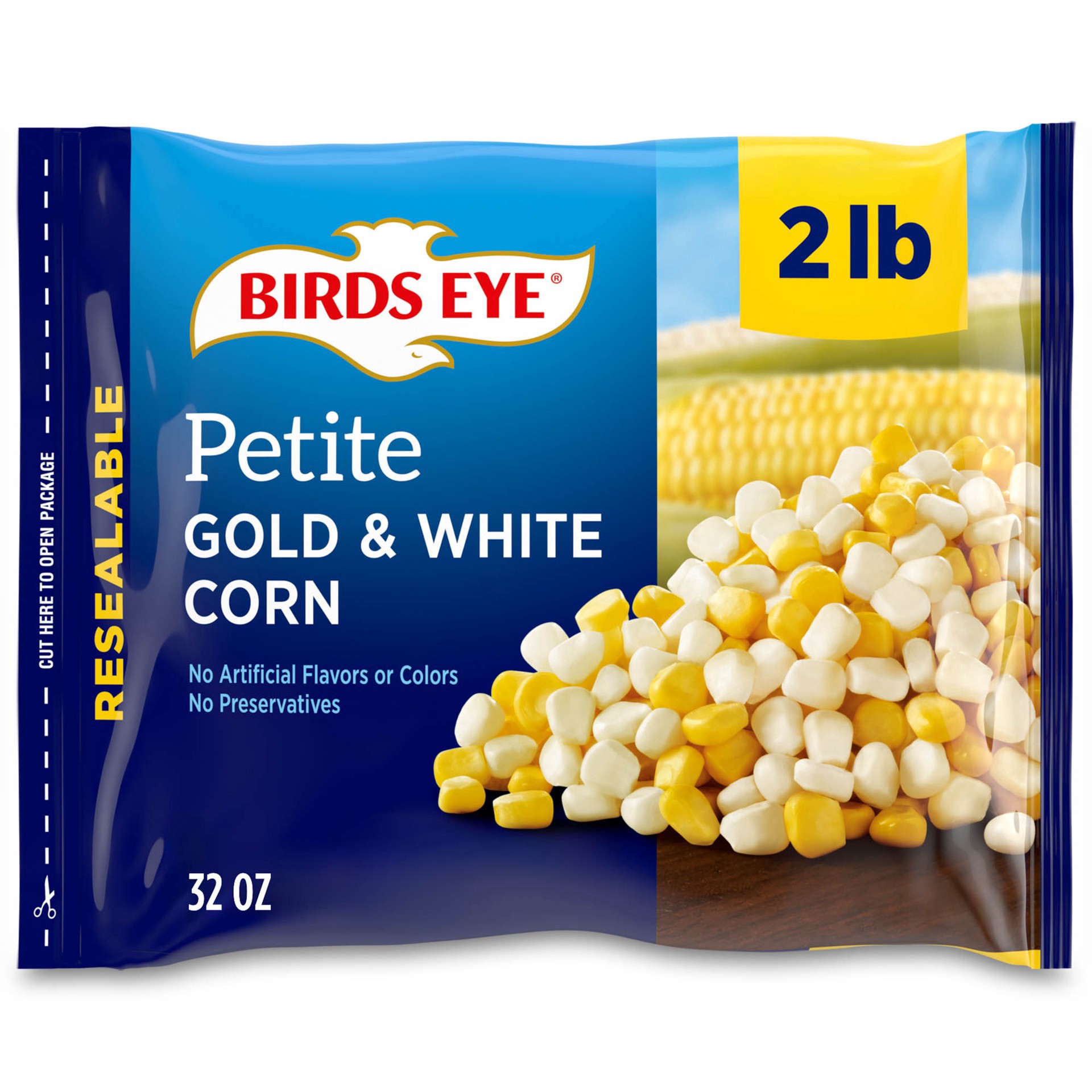 slide 1 of 1, Birds Eye Petite Gold And White Corn, Frozen Vegetable, 32 oz