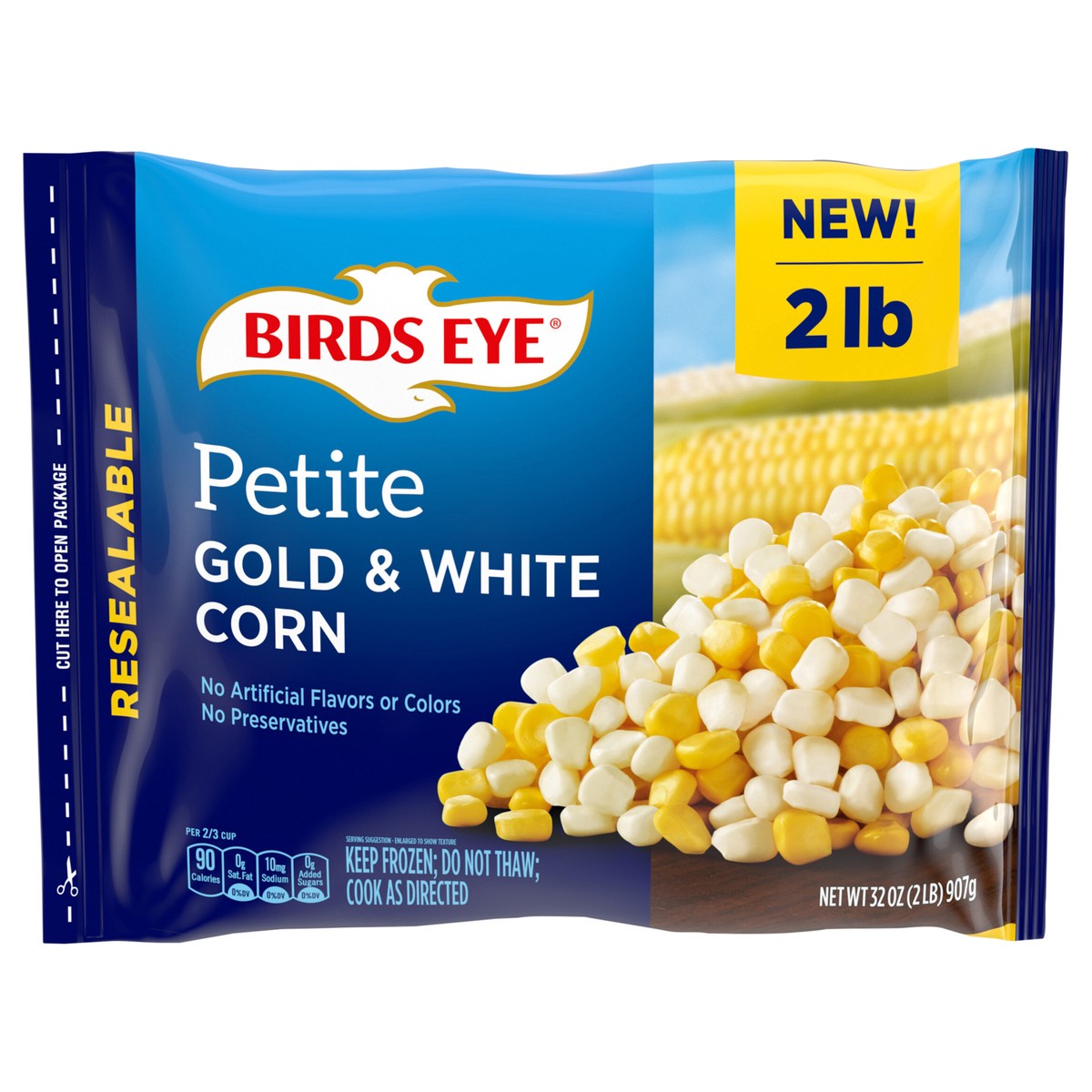 slide 1 of 13, Birds Eye Petite Gold and White Corn, Frozen Vegetable, 32 oz., 32 oz