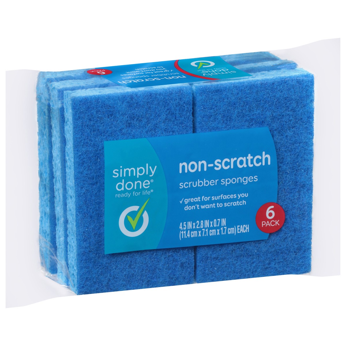 slide 2 of 9, Simply Done Non-Scratch Scrubber Sponges 6 ea, 6 ct