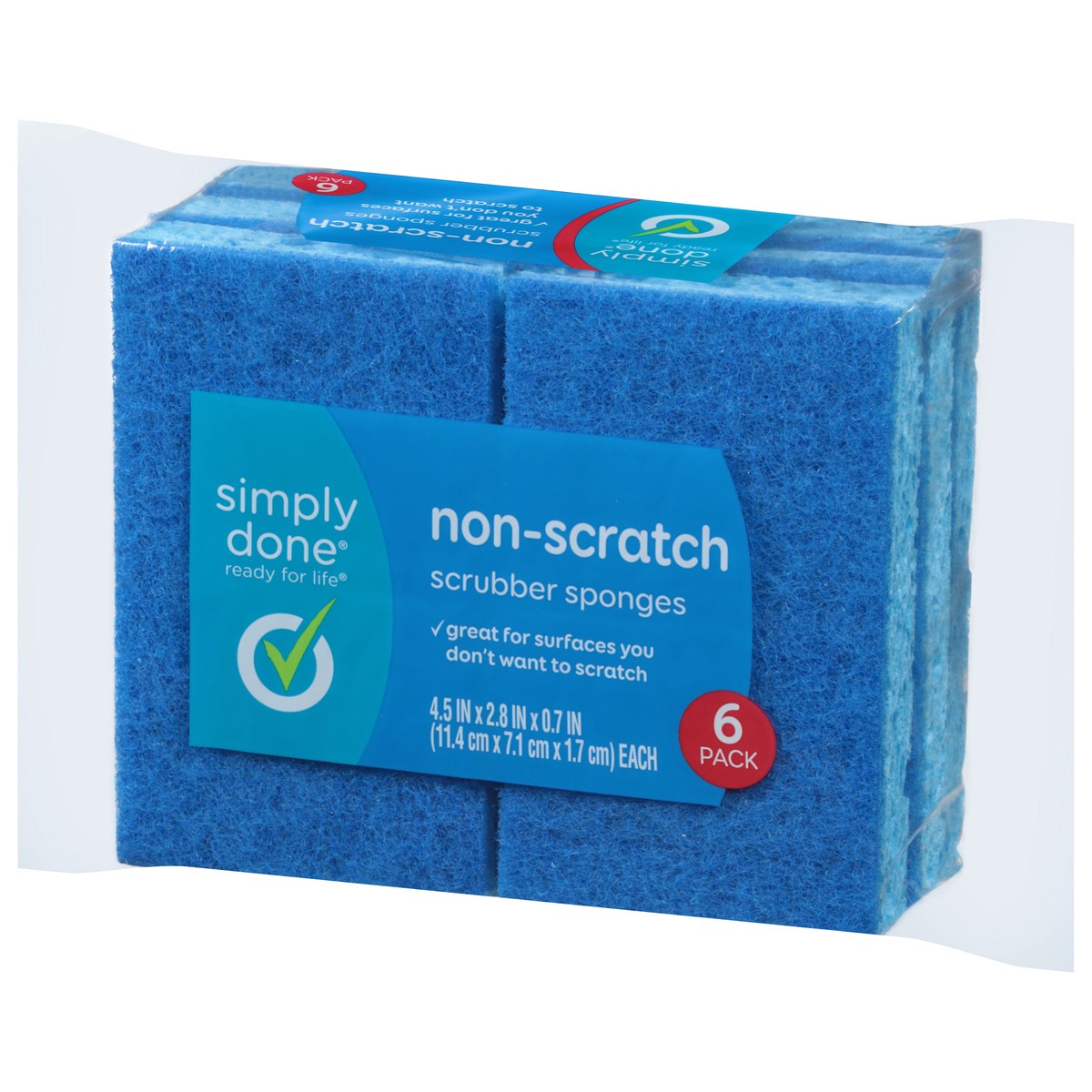 slide 3 of 9, Simply Done Non-Scratch Scrubber Sponges 6 ea, 6 ct