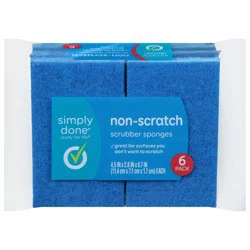 Simply Done Non-Scratch Scrubber Sponges - 6 ea