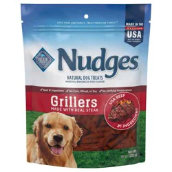 Blue Buffalo Nudges Grillers Natural Dog Treats, Steak, 10oz