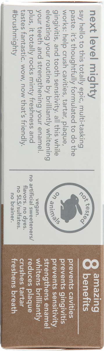 slide 2 of 10, hello Mighty Multitasker Fluoride Toothpaste, 8-in-1 Toothpaste with Minty Flavor, Anticavity, Antigingivitis, Antisensitivity, Strengthens Enamel and Whitens, 4.0 Oz Tube, 4 oz