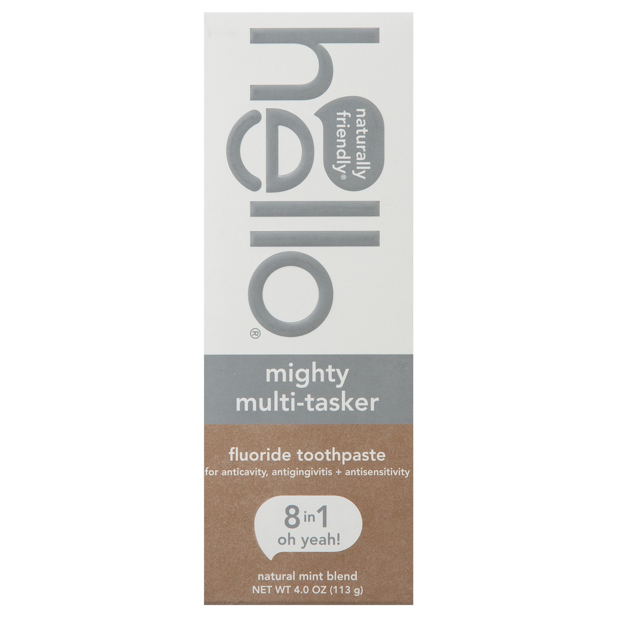 slide 1 of 10, hello Mighty Multitasker Fluoride Toothpaste, 8-in-1 Toothpaste with Minty Flavor, Anticavity, Antigingivitis, Antisensitivity, Strengthens Enamel and Whitens, 4.0 Oz Tube, 4 oz