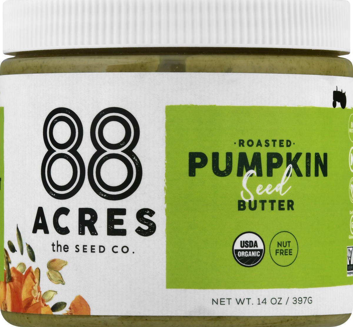 slide 1 of 9, 88 Acres Roasted Pumpkin Seed Butter, 14 oz