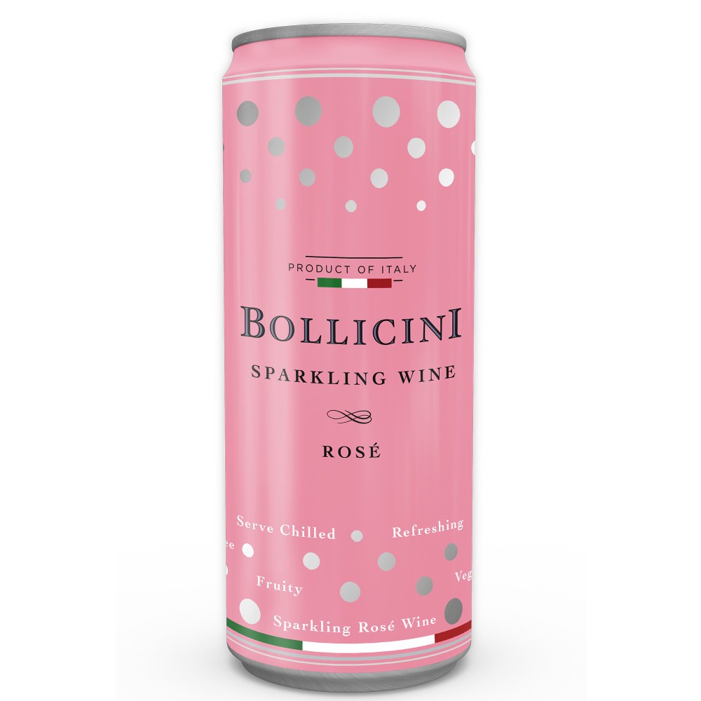 slide 1 of 1, Bollicini Sparkling Rosé 4 Pack (250 ml Cans), 250 ml