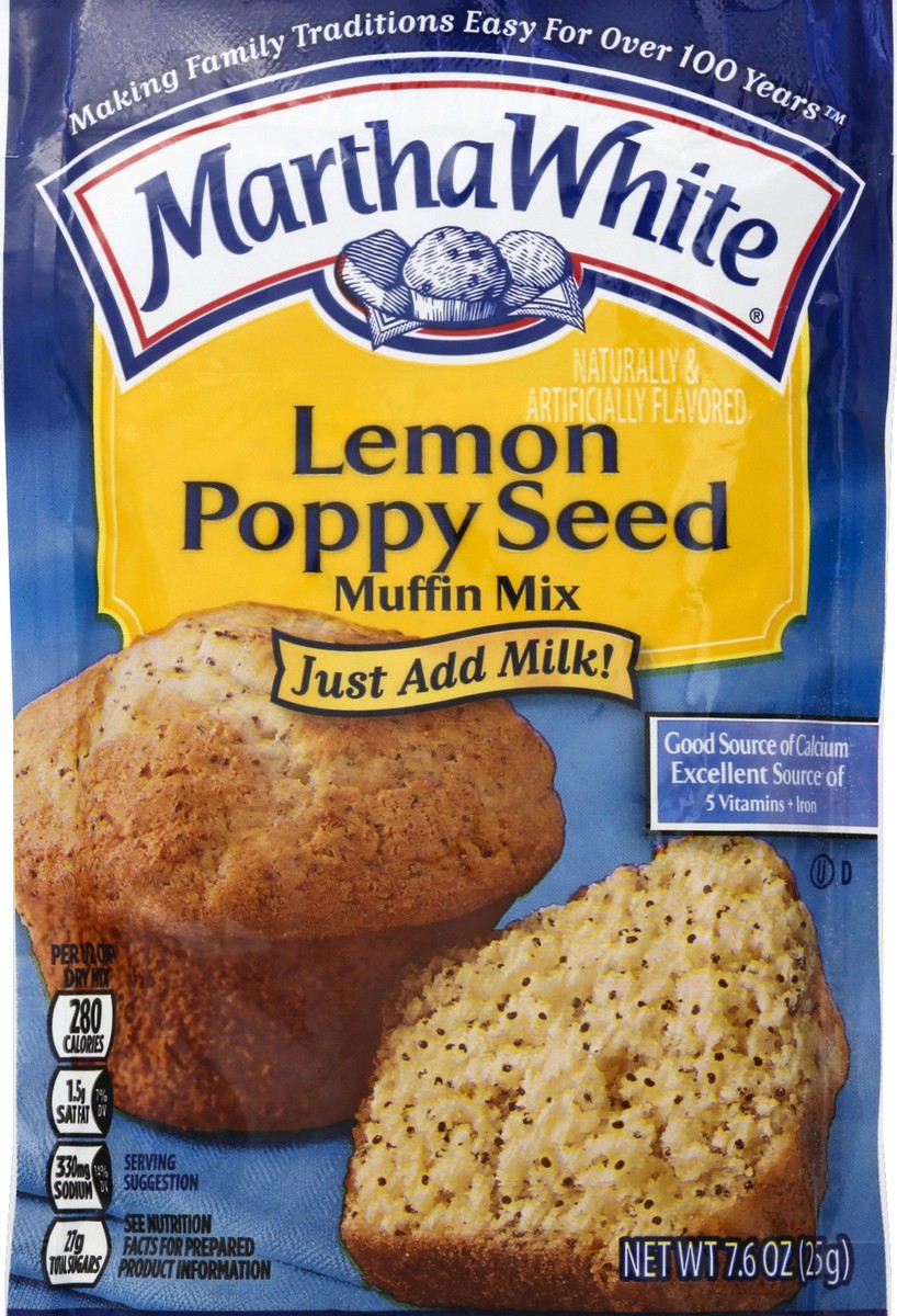 slide 5 of 6, Martha White Lemon Poppy Seed Muffin Mix 7.6 oz, 7.6 oz