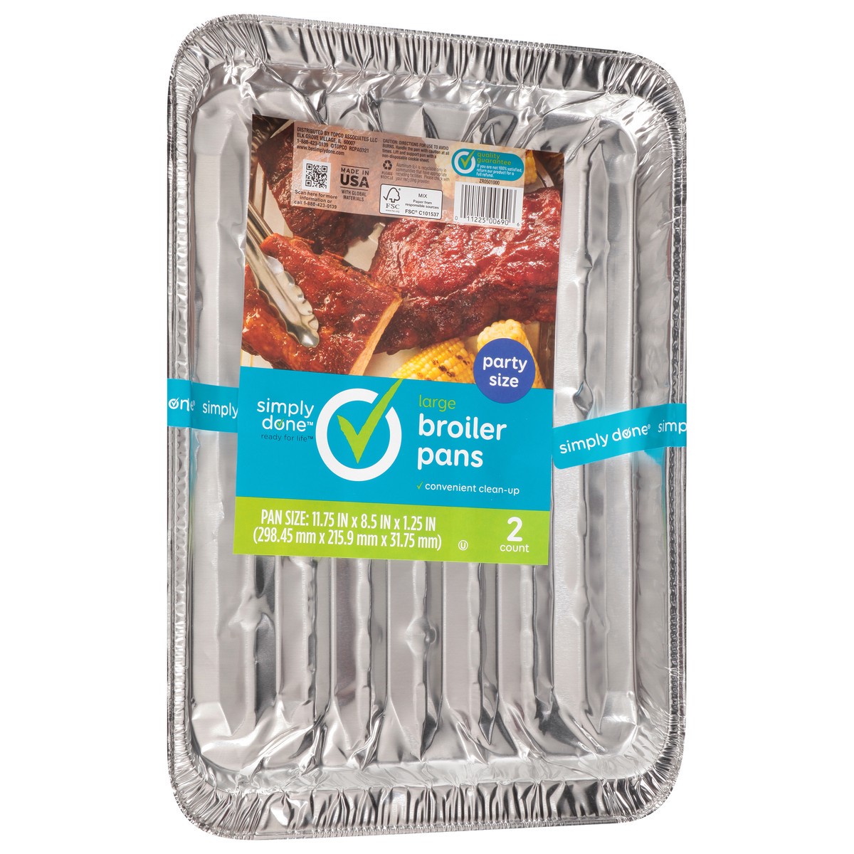 slide 6 of 9, Simply Done Broiler Pans Large Party Size 2 ea, 2 ct