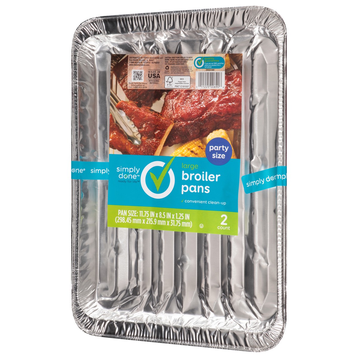 slide 7 of 9, Simply Done Broiler Pans Large Party Size 2 ea, 2 ct