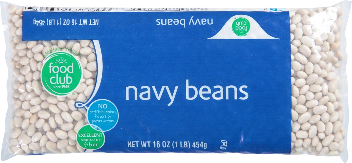 slide 9 of 11, Food Club Dry Navy Beans, 16 oz