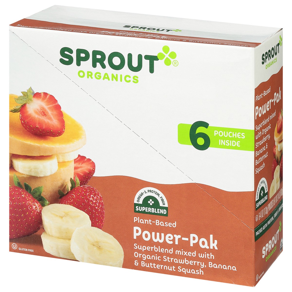 slide 3 of 9, Sprout Organics Plant-Based Power-Pak Pouch 6 - 4 oz Pouches, 6 ct