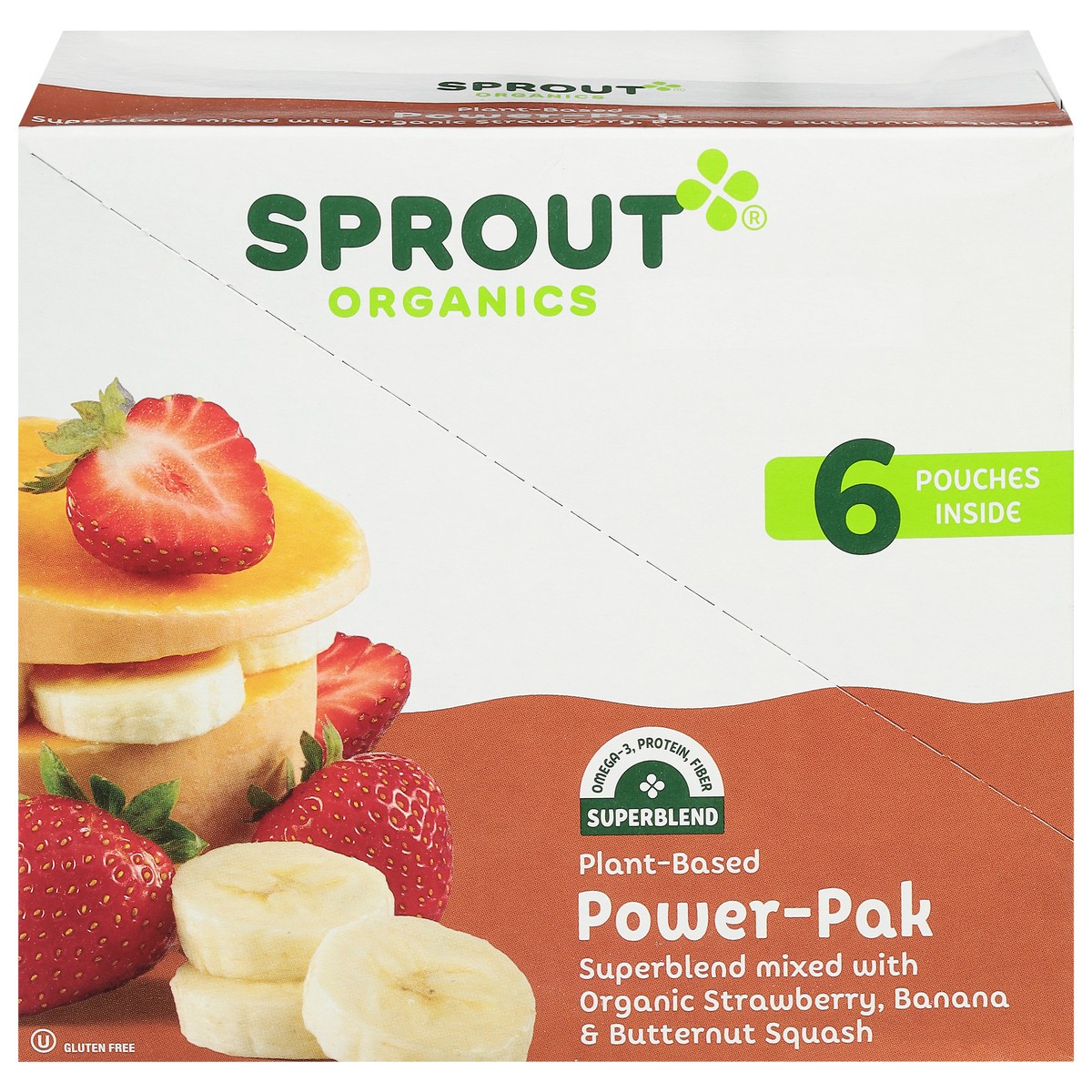 slide 1 of 9, Sprout Organics Plant-Based Power-Pak Pouch 6 - 4 oz Pouches, 6 ct