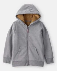Carter's Boys Long-Sleeve Hooded Zip-Up Jacket - Grey Grey 5