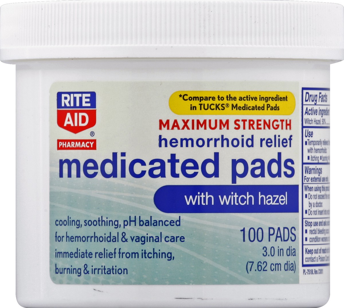 slide 2 of 3, Rite Aid Ra Hemm Med Pads, 100 ct