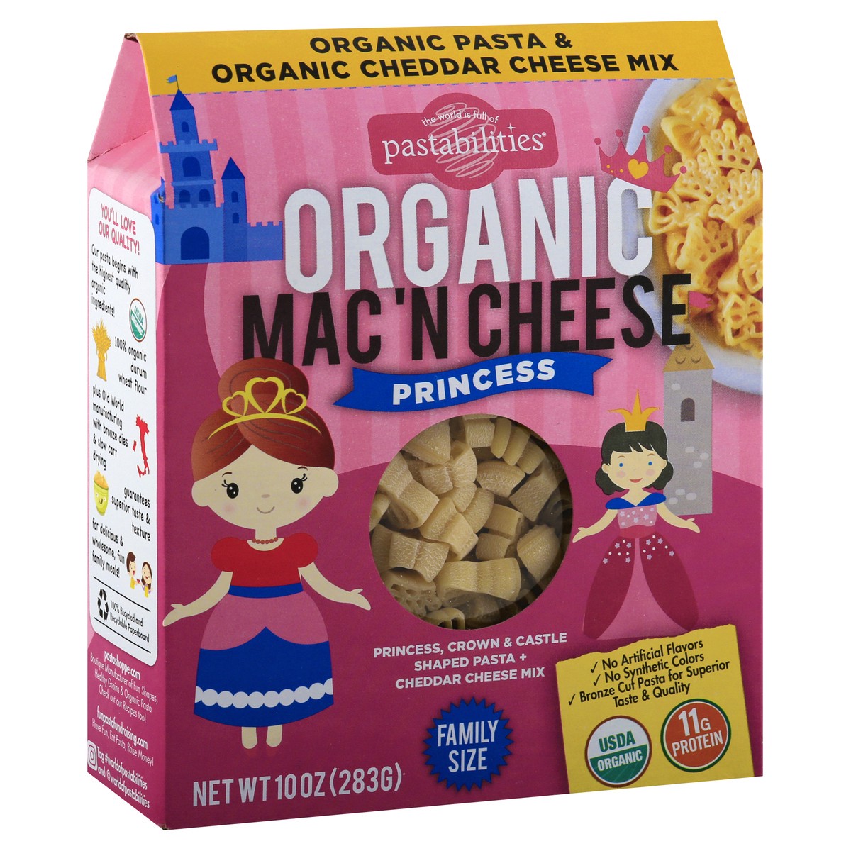 slide 2 of 10, Pastabilities Family Size Organic Princess Mac 'N Cheese 10 oz, 10 oz