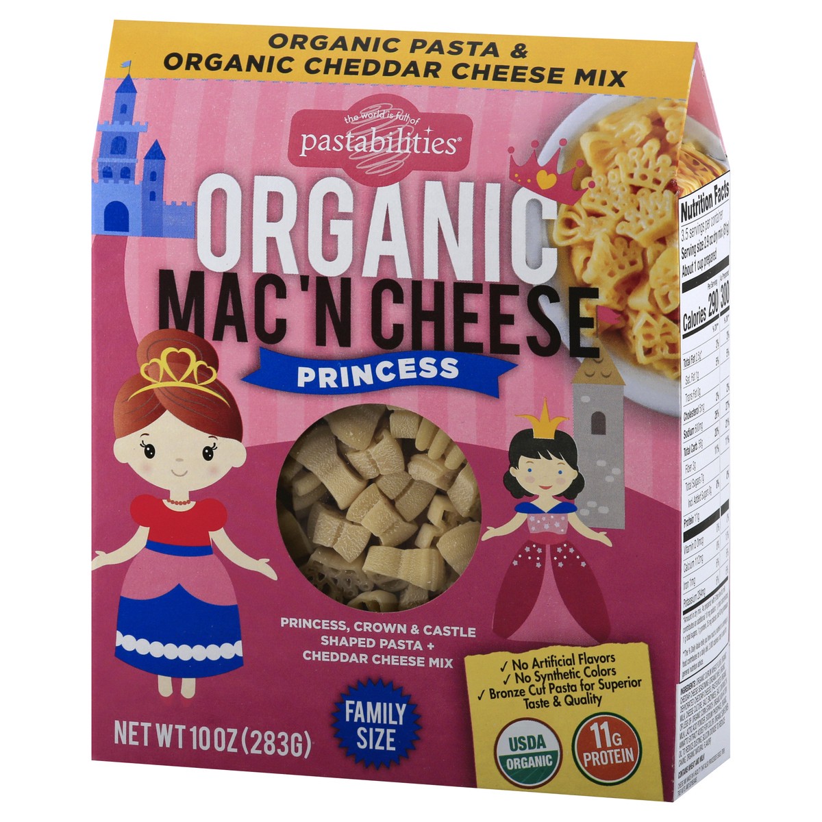 slide 3 of 10, Pastabilities Family Size Organic Princess Mac 'N Cheese 10 oz, 10 oz