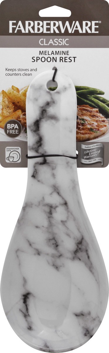 slide 1 of 9, Farberware Melamine Spoon Rest-Marble Pattern, 1 ct