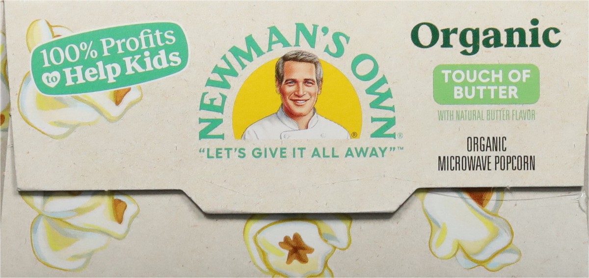 slide 4 of 16, Newman's Own Organic Touch of Butter Microwave Popcorn 3 - 2.8 oz Bags, 3 ct