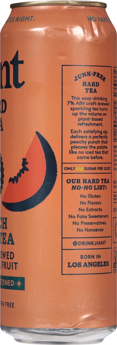 slide 14 of 14, Jiant Peach Hard Tea 19.2 fl oz, 19 oz
