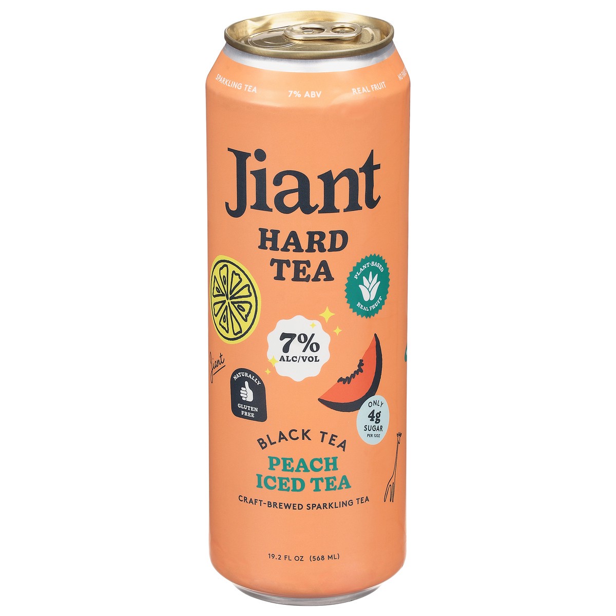 slide 1 of 1, Jiant Peach Iced Tea Hard Tea 19.2 fl oz, 19.2 oz