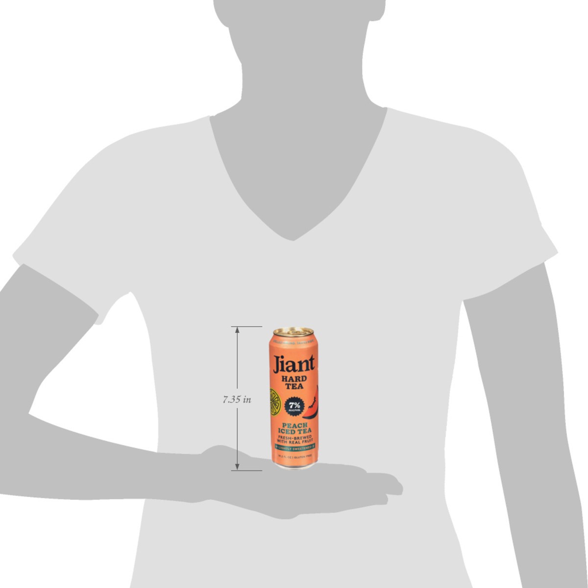 slide 5 of 14, Jiant Peach Hard Tea 19.2 fl oz, 19 oz