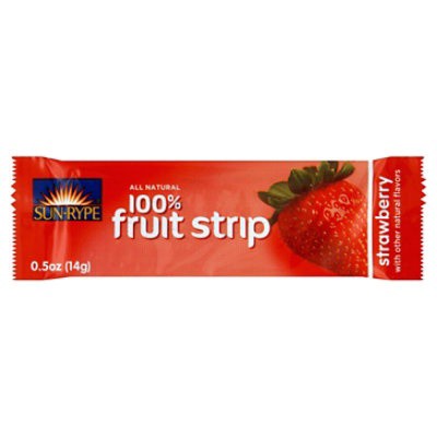 slide 1 of 5, SunRype Sun Rype 100% Fruit Strips Strawberry, 5 oz