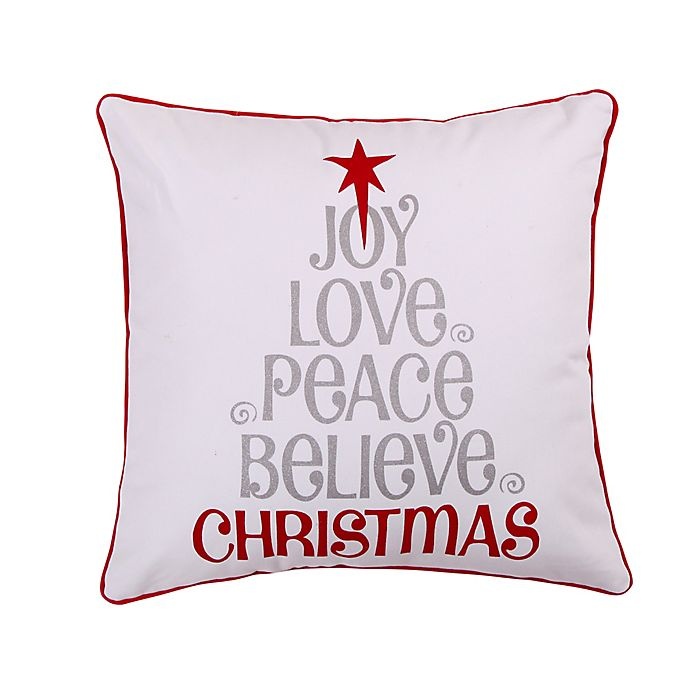 slide 1 of 2, Levtex Home Snowflake Love Joy Peach Throw Pillow - White, 1 ct