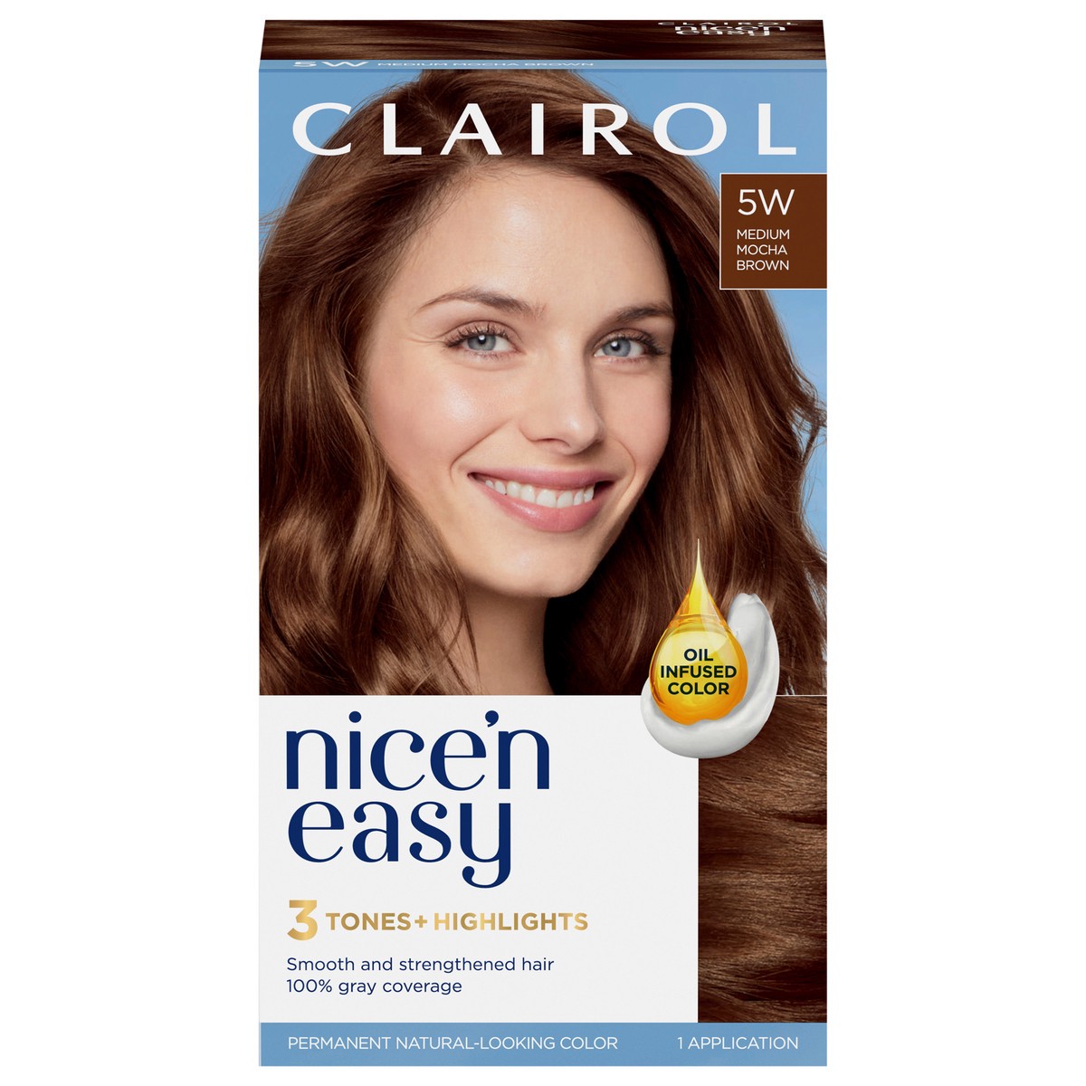 slide 10 of 12, Nice'n Easy Clairol Nice 'N Easy 5W Medium Mocha Brown, 1 ct