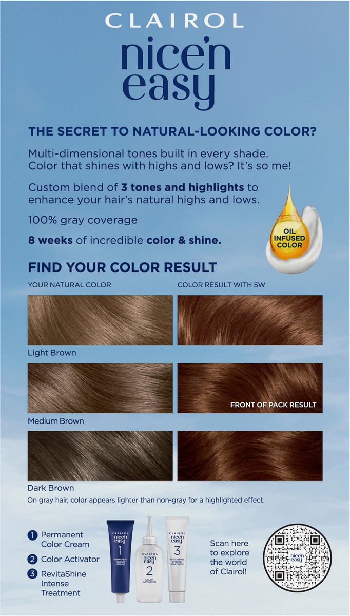 slide 8 of 12, Nice'n Easy Clairol Nice 'N Easy 5W Medium Mocha Brown, 1 ct