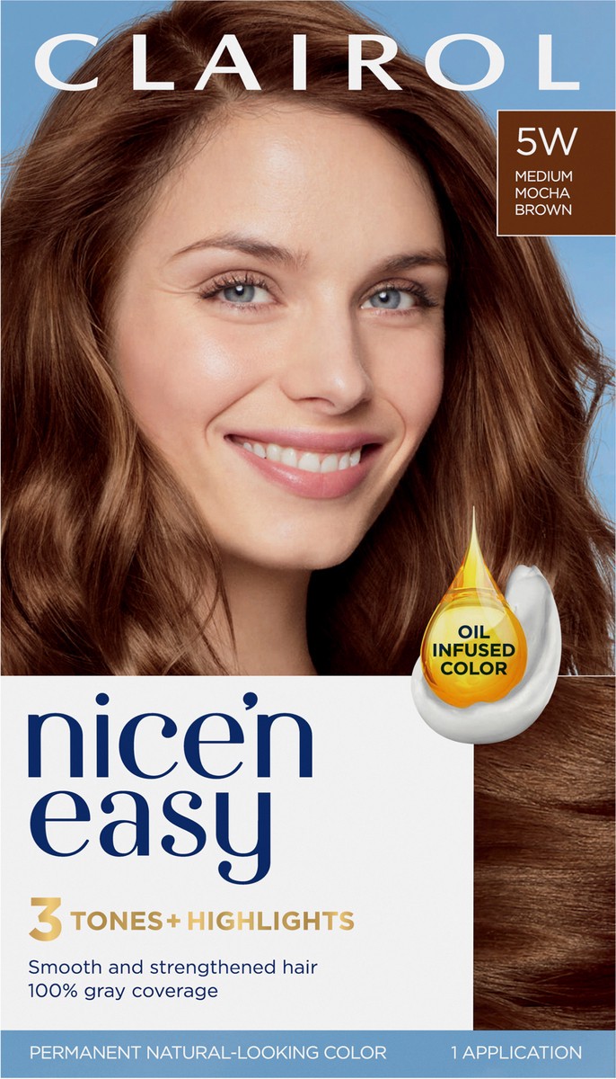 slide 7 of 12, Nice'n Easy Clairol Nice 'N Easy 5W Medium Mocha Brown, 1 ct