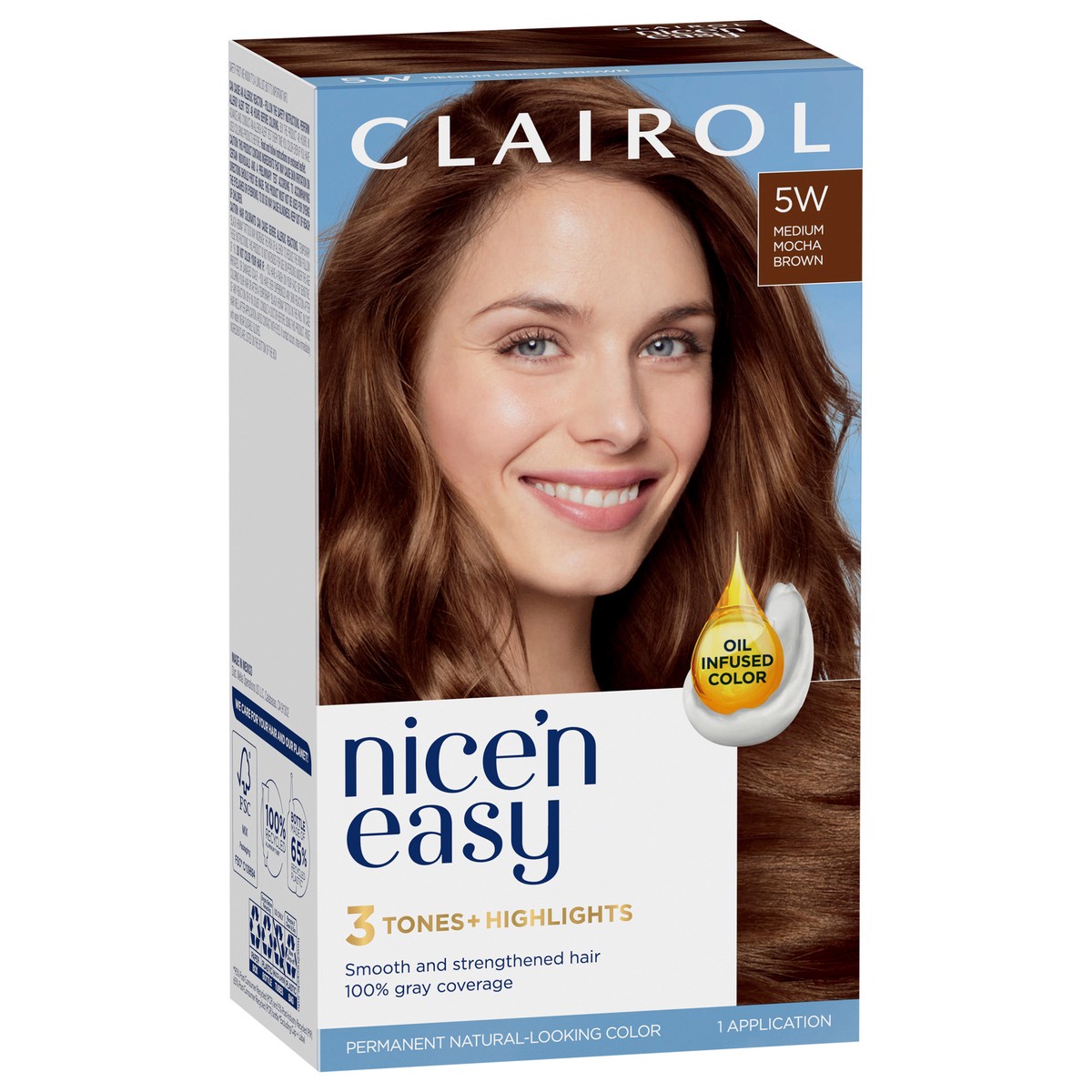 slide 5 of 12, Nice'n Easy Clairol Nice 'N Easy 5W Medium Mocha Brown, 1 ct