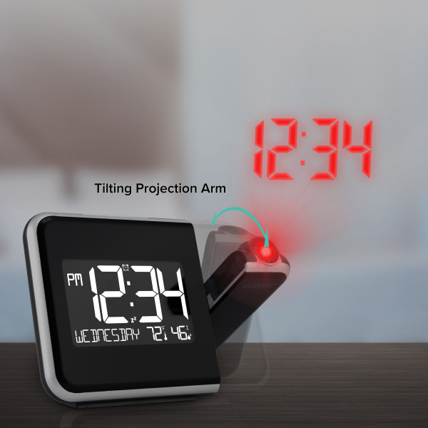 slide 16 of 16, La Crosse Projection Alarm Clock with Indoor Temperature and Humidity, 1 ct