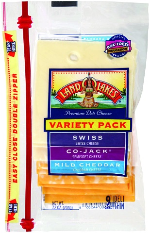 slide 2 of 7, Land O Lakes Sliced Cheese Variety Pack, 7.2 oz