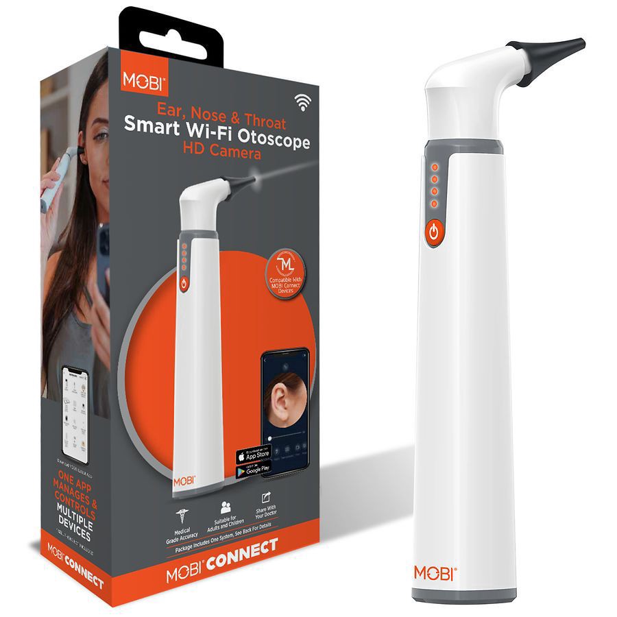 slide 1 of 5, Mobi Ear Nose & Throat HD Camera Smart Wi-Fi Otoscope 1 ea, 1 ct