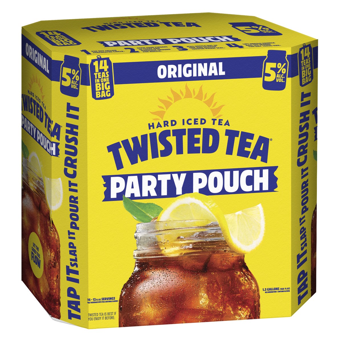 slide 3 of 7, Twisted Tea Rocket Pop Party Pouch, Hard Iced Tea (5 Liter), 5 liter