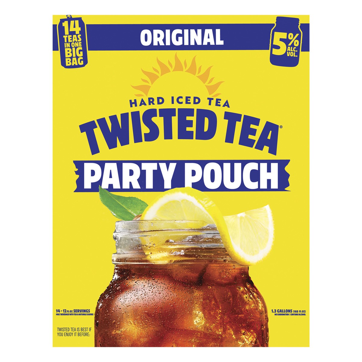 slide 6 of 7, Twisted Tea Rocket Pop Party Pouch, Hard Iced Tea (5 Liter), 5 liter